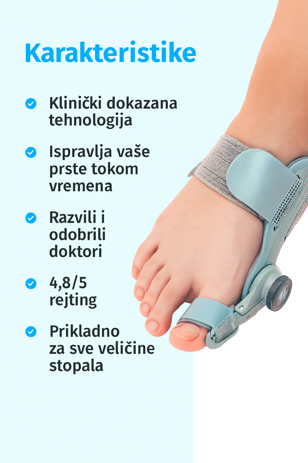 OrtoFlex™ – Profesionalni korektor čukljeva s patentiranim zglobnim mehanizmom